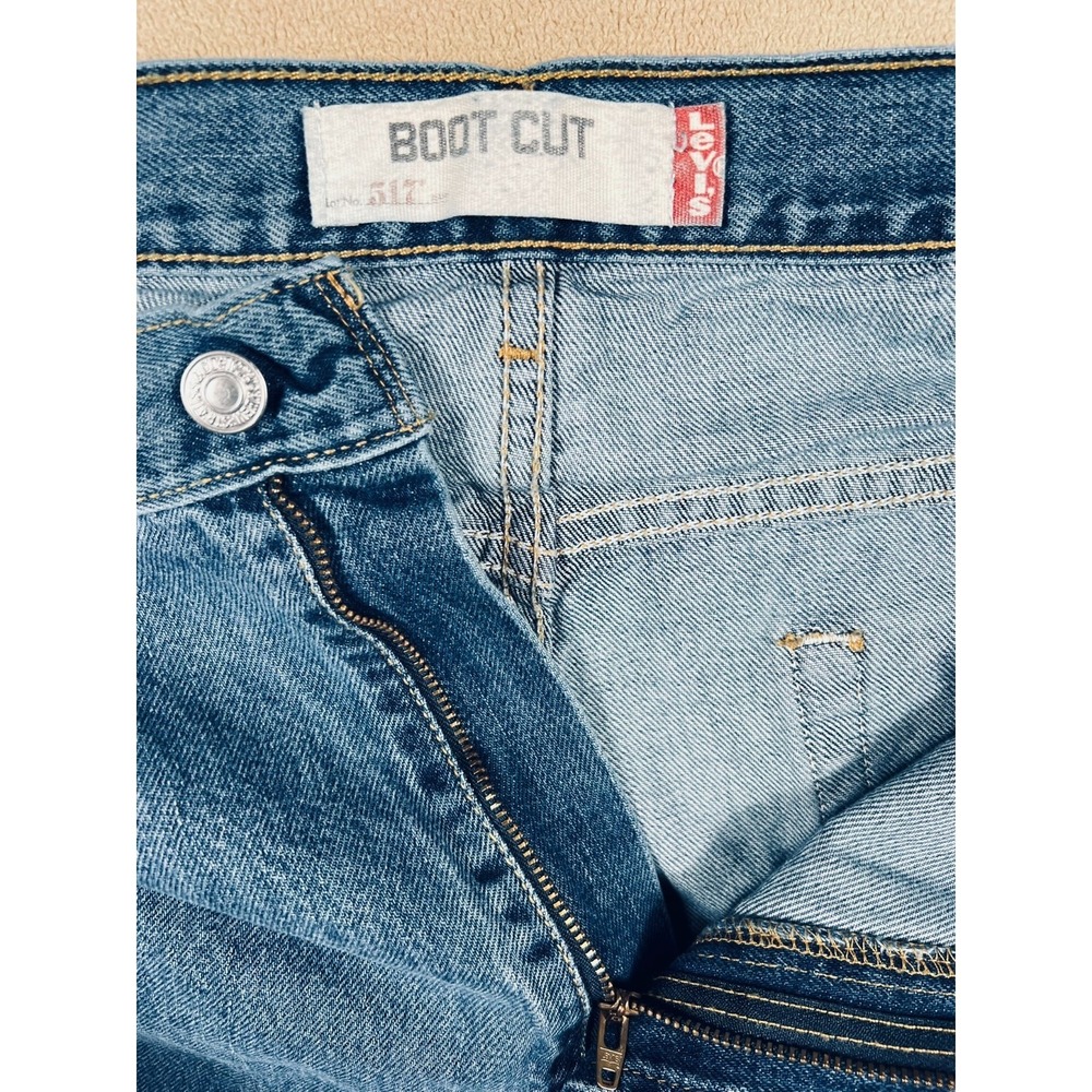 Levi's 517 Boot Cut Jeans Mens 38x38 (36x34 Actual) Blueโ Denim Medium Wash READ - Picture 9 of 15